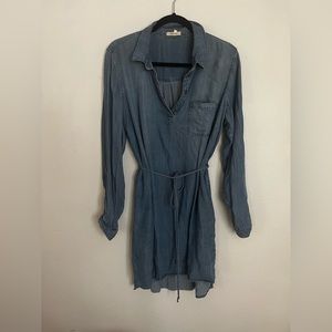 Denim boho tie dress